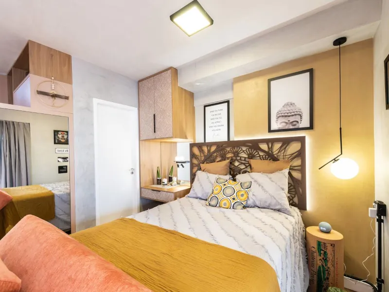 Quarto do apartamento River One no Butantã
