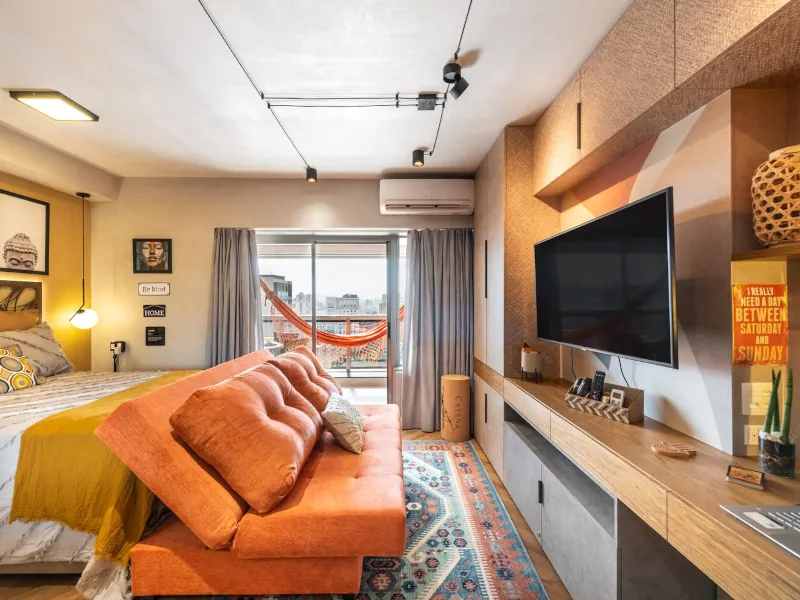 Sala do apartamento River One no Butantã, São Paulo
